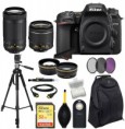 Nikon D7500 DSLR Camera Lens 18-55mm VR +70-300mm + 32 Gb Pixi Bundle